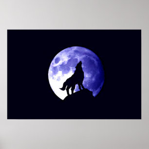 Affiche Wolf Howat at Moon Imprimer - Affiche Wolf
