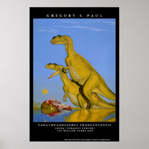 Affiche Yangchuanosaurus Greg Paul de dinosaure