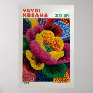 Affiche Yayoi Kusama - Fleur Inspirée de Yayoi Kus