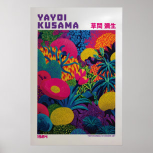 Affiche Yayoi Kusama - Floral inspiré de Yayoi Kus