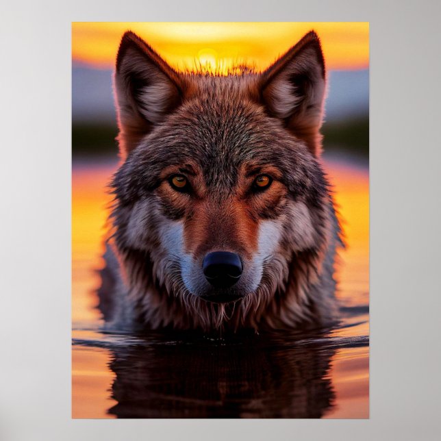 Affiche Yellowstone Wolf (Devant)