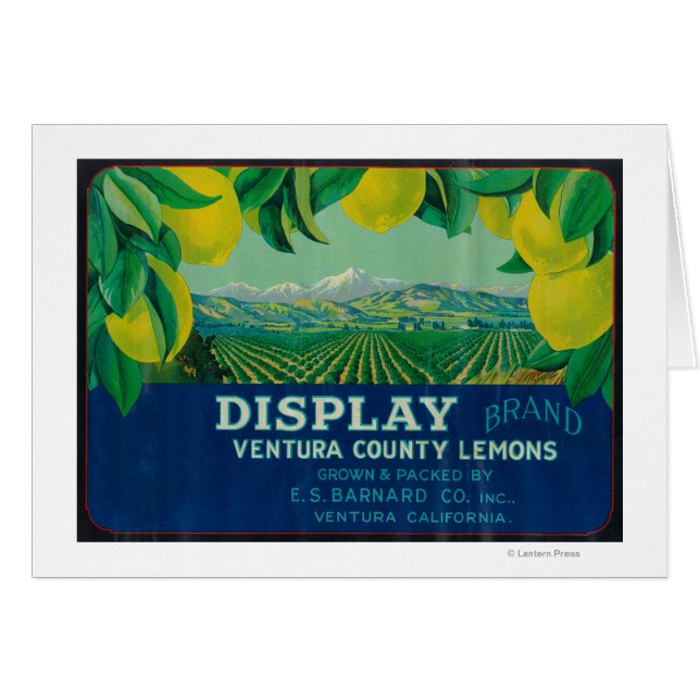 Afficher étiquette citron Ventura, CA (Devant horizontal)
