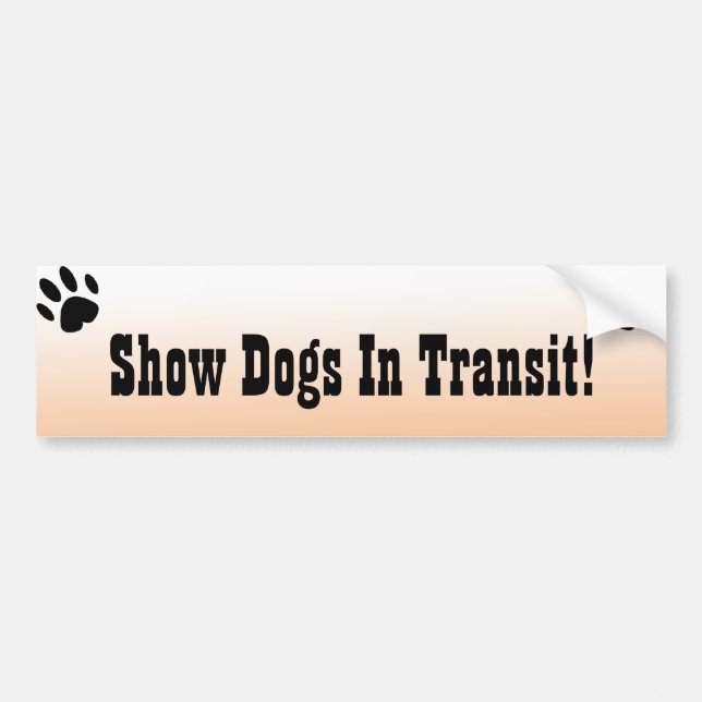 Afficher Les Chiens En Transit Sticker De Bumper (Devant)