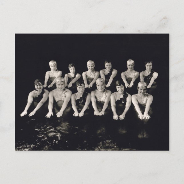 Afficher Les Filles Dans Le Pool Carte Postale - 1 (Devant)