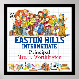 Affiches d'administration et de professeur d'école