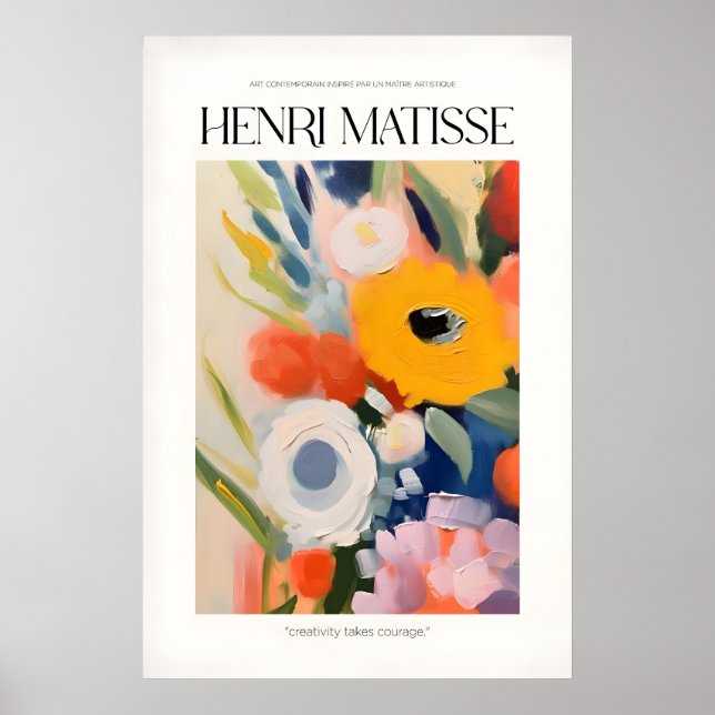 Affiches d'art de Matisse - Affiche de fleurs abst (Devant)