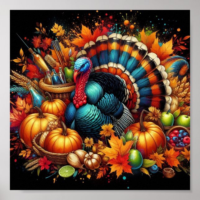 Affiches d'art et de décoration murale de Thanksgi (Devant)
