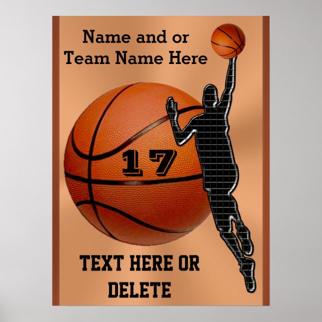 Affiches de basket-ball personnalisées Choisissez  (Devant)