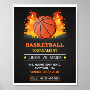 Affiches de basketball de nuit