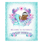 Affiches de bienvenue de l'Baby shower de sirène e