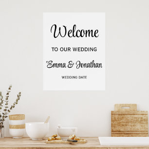 Affiches de bienvenue du mariage