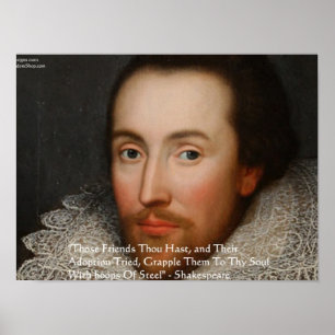 Affiches de citations de sagesse de Shakespeare "A