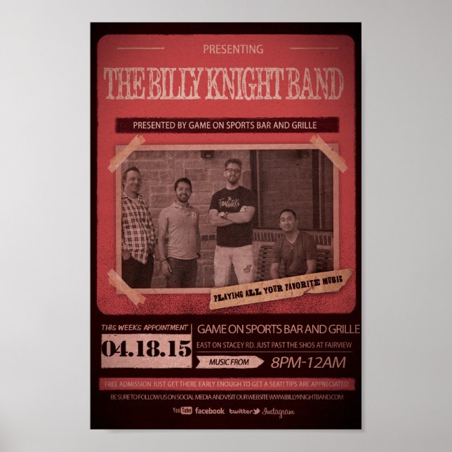 Affiches de concerts (Devant)