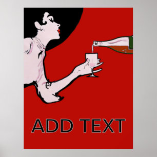 Affiches de dame de cru de vin