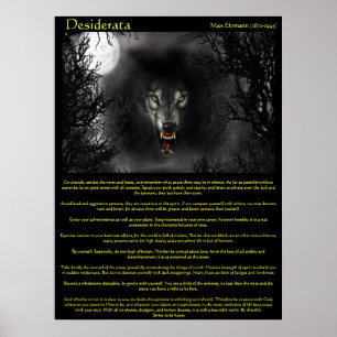 Affiches de Desiderata Werewolf