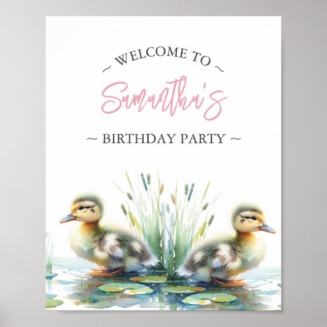 Affiches de fête d'anniversaire Canard Affiche de  (Devant)