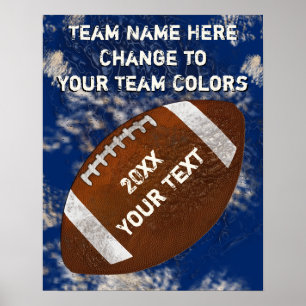 Affiches de football avec VOTRE TEXTE et COULEURS