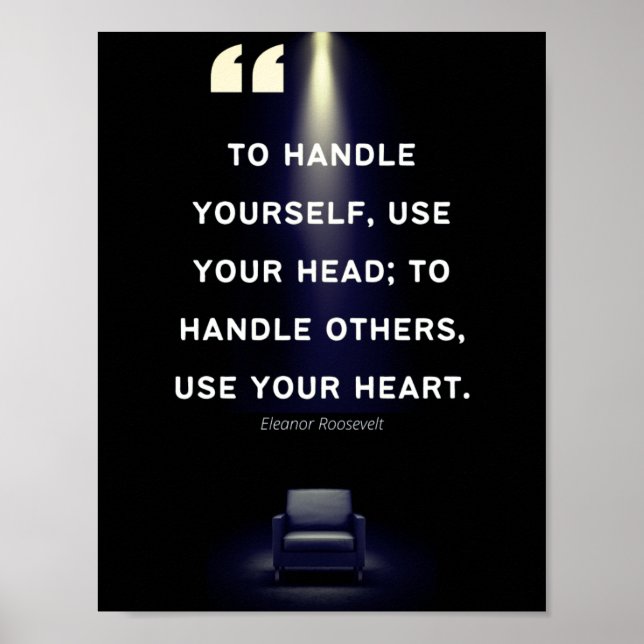 Affiches de leadership - Citation d'Elanor Rooseve (Devant)