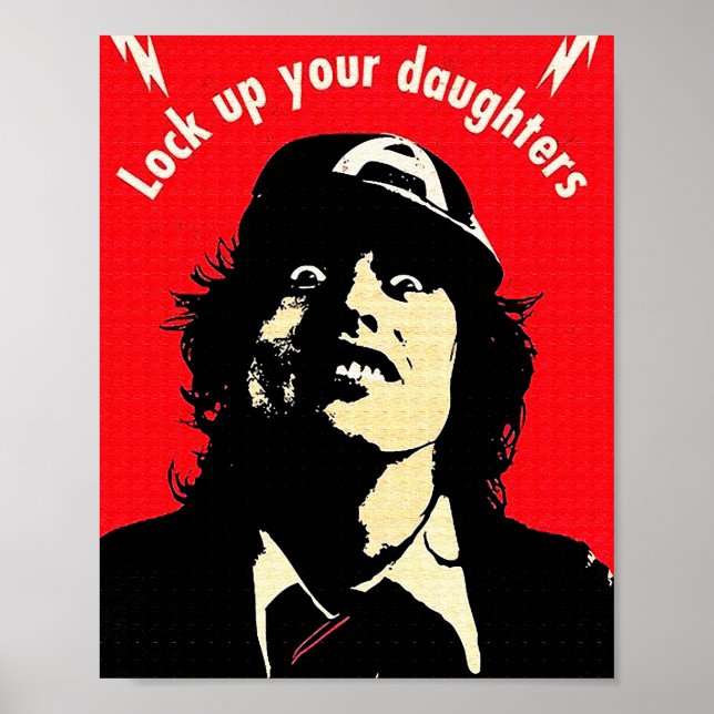 Affiches de musique ACDC vintage (Devant)