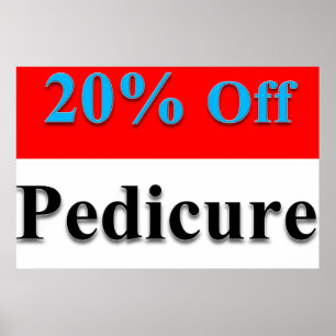 Affiches de salon de coiffure 20% de réduction Péd
