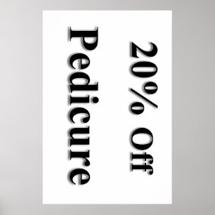 Affiches de salon de coiffure 20% de réduction Péd