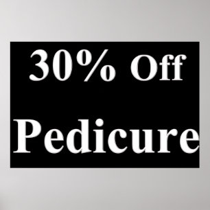 Affiches de salon de coiffure 30% de réduction Péd