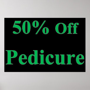 Affiches de salon de coiffure 50% de réduction Péd