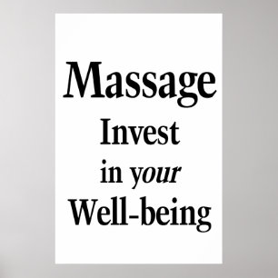 Affiches de salon de coiffure Massage Bien-être
