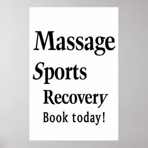 Affiches de salon de coiffure Massage Sport 