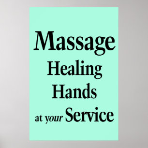 Affiches de salon de coiffure pour hommes Massage 