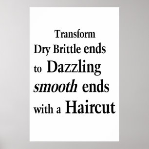 Affiches de salon de coiffure pour hommes Transfor