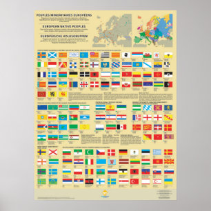 Affiches des drapeaux des peuples d'Europe