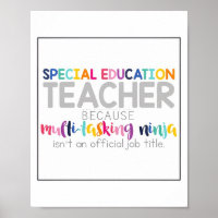 Affiches des enseignants de l'éducation spéciale