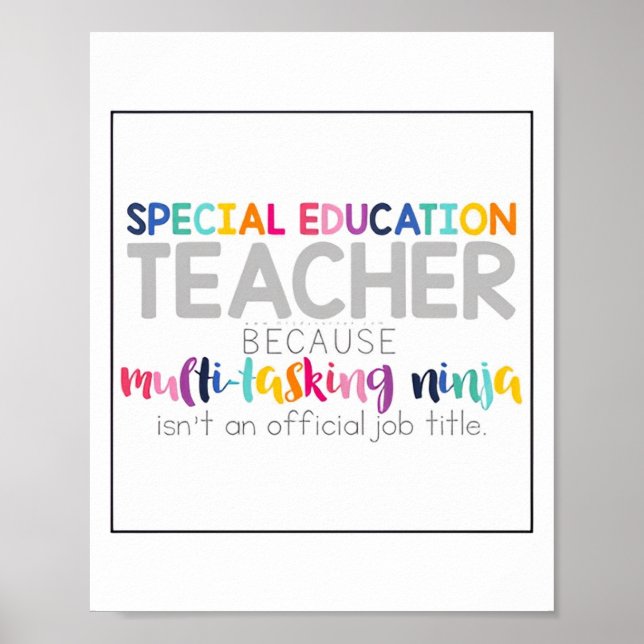 Affiches des enseignants de l'éducation spéciale (Devant)