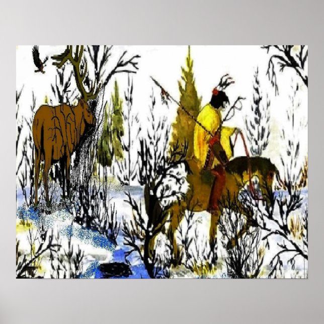 Affiches des guerriers d'hiver et des orignaux (Devant)