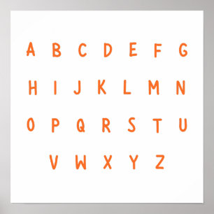 Affiches d'impression de l'alphabet de A à Z de AB