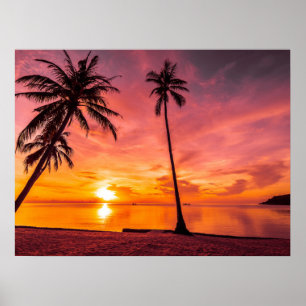 Affiches du coucher de soleil sur la plage