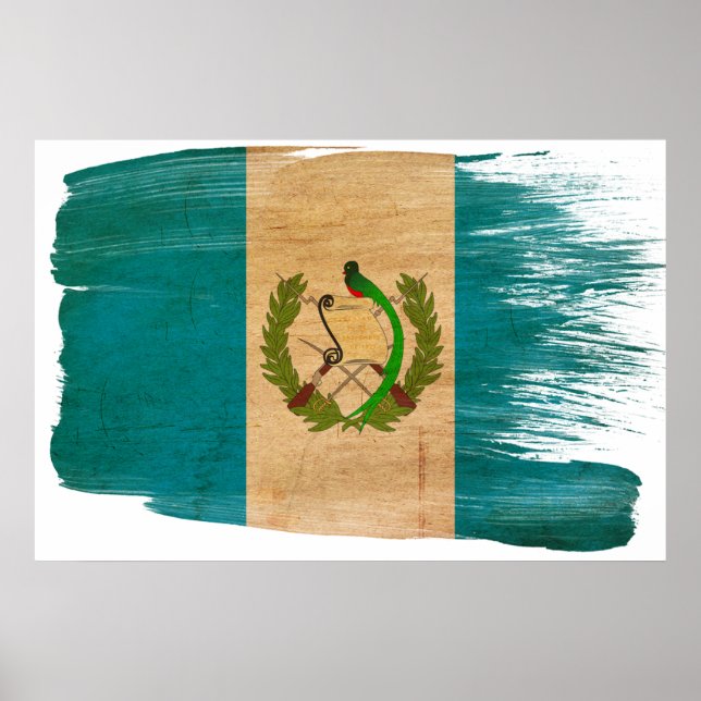 Affiches du drapeau guatémaltèque (Devant)