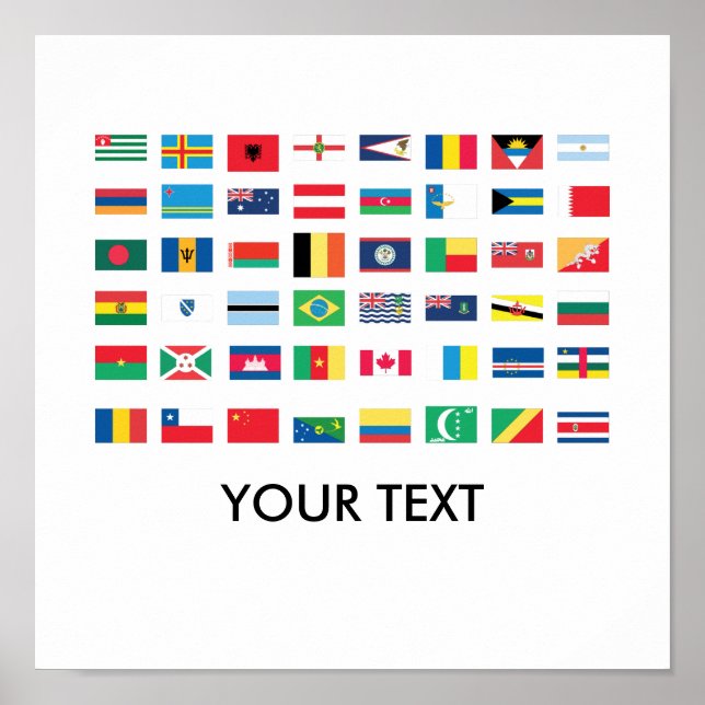 Affiches du drapeau mondial (Devant)
