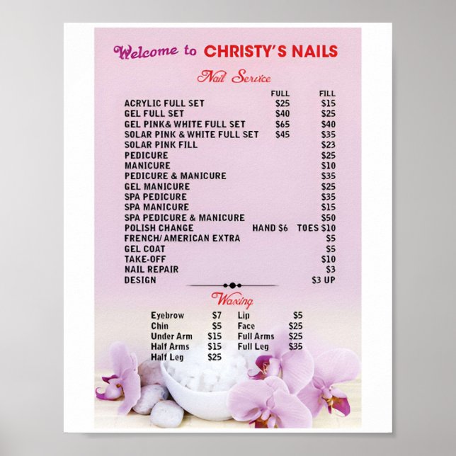 Affiches du Salon à ongles (Devant)