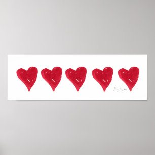 Affiches et impressions des Coeurs rouges