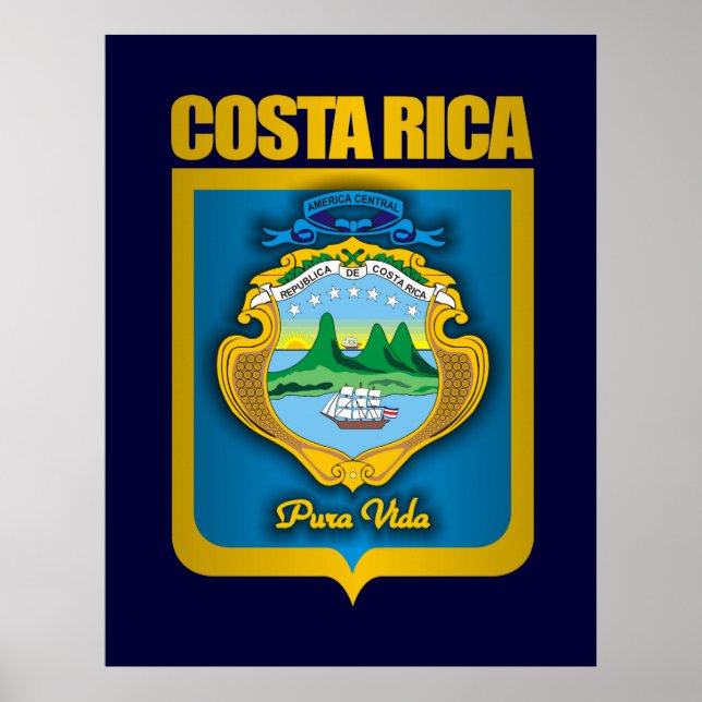 Affiches et imprimés "Costa Rica Gold" (Devant)