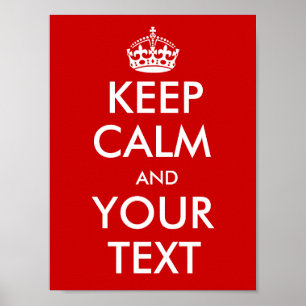 Affiches Keep Calm   Couleur de fond personnalisab