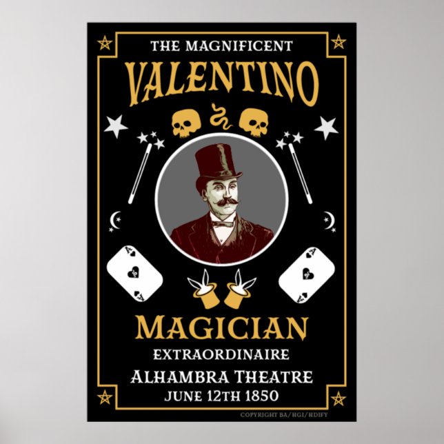 affiches magiques victoriennes vintages (Devant)