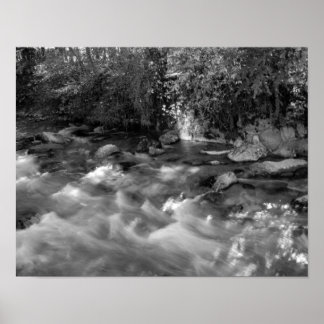 Affiches "Mountain River" en noir et blanc