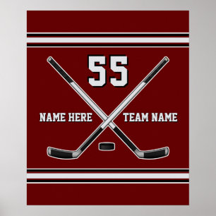 Affiches personnalisées des joueurs de hockey, COU