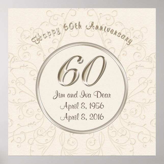 Affiches personnalisées du 60e anniversaire du Mar (Devant)