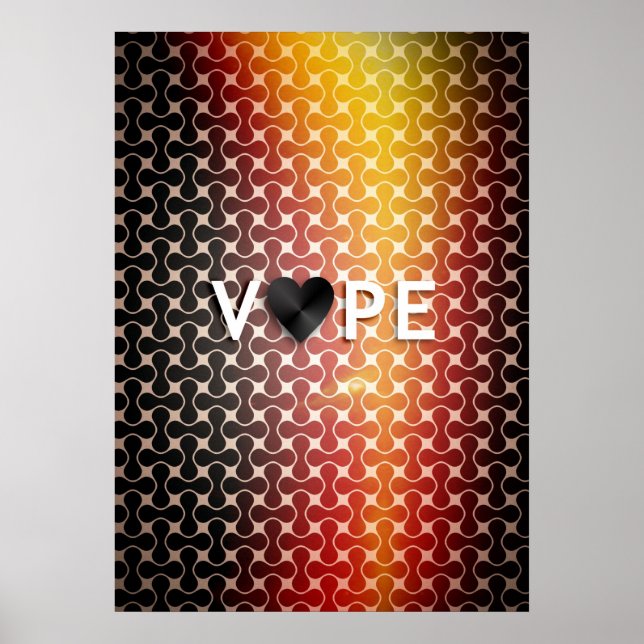 Affiches Premium Vape Heart Retro (Devant)