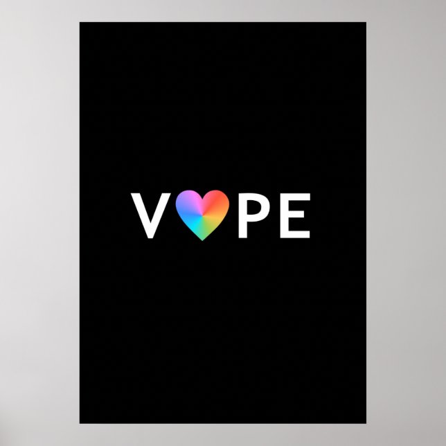 Affiches Premium Vape Heart Retro (Devant)