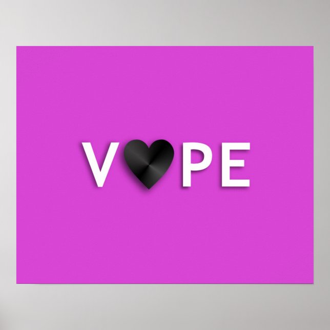 Affiches Premium Vape Heart Retro (Devant)